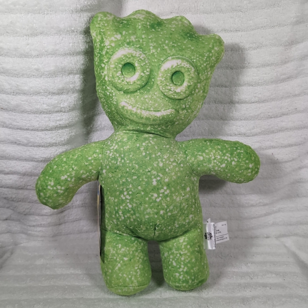 NWT Sour Patch Kids Plush Stuffed Animal Green 2020 Embossed Candy Novelty